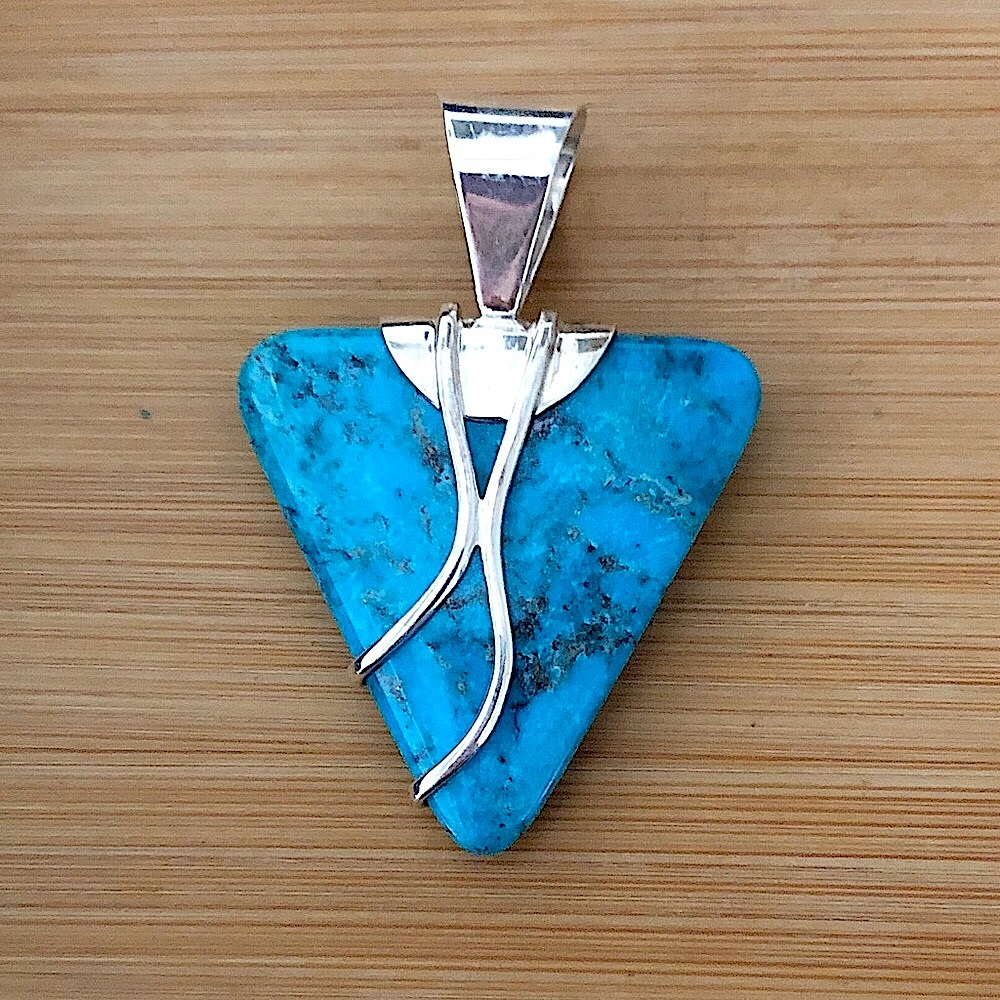 $82  Jay King Estate Sterling Silver Drop Pendant  Marked DRT China 925